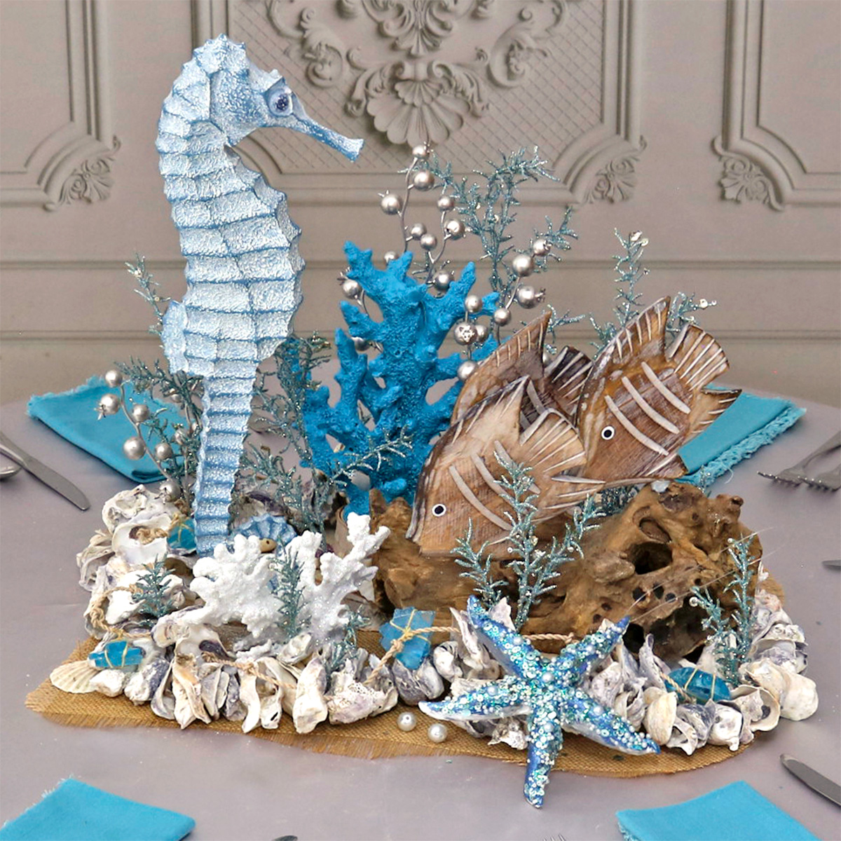Ocean Bubbles Seahorse Centerpiece Ocean Bubbles Seahorse Centerpiece